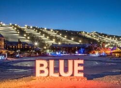 Location widget blue